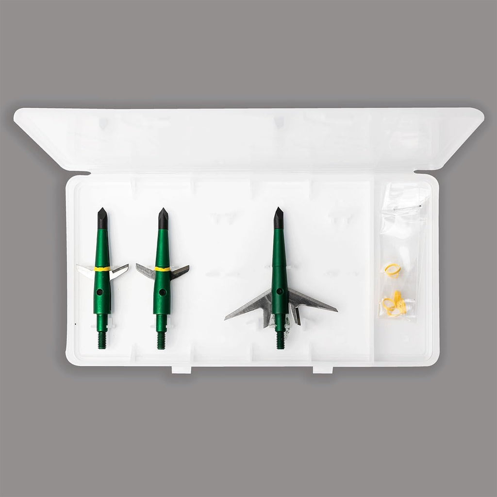 Swhacker SWH00207 #207 2 Inch Cut Broadheads Set of 3-100 Grain, Green, 2"