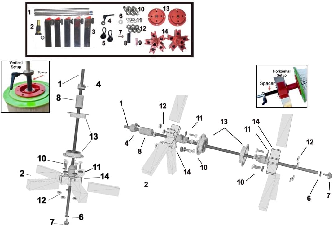 SpinDoc Filter Cleaning Stand Cleaner for 3, 4 or 6 Inch Swimming Pool Cartridges, Tornado Cyclonic Spinner Action Maintenance Pump Equipment Above in ground Solar Cover Salt Systems or Chlorine
