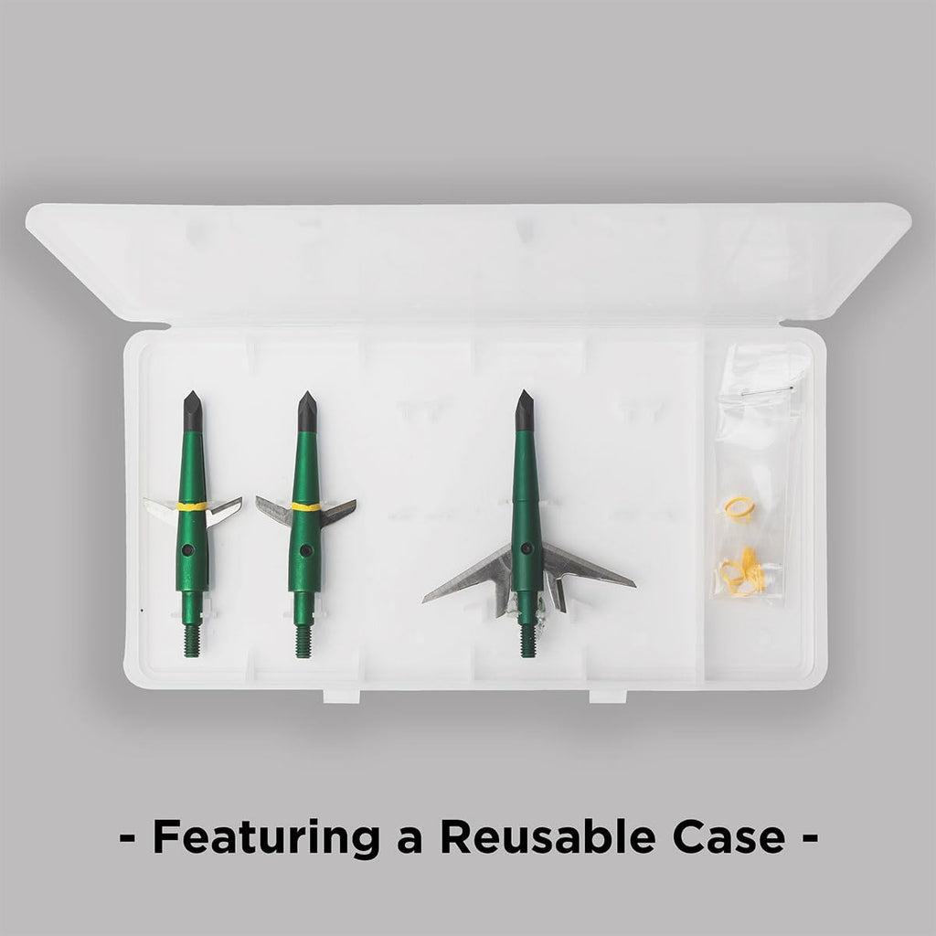 Swhacker SWH00207 #207 2 Inch Cut Broadheads Set of 3-100 Grain, Green, 2"