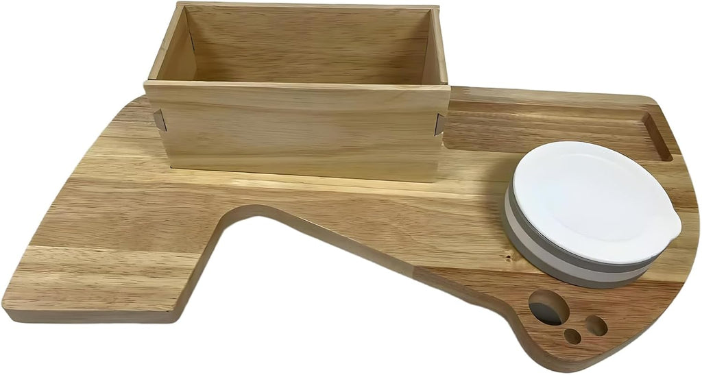 Car Cup Holder Tray for USPS/LLV Mail Carriers, Wooden Organizer with Scanner Slot, Pen Holder, Drink Holder, Postal Vehicle Accessory