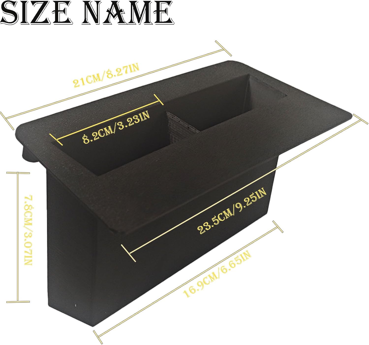 Evolution Golf Cart Console Organizer, Dual Storage Compartment for Phone and Wallet, Compatible with for Evolution D5 Maverick and for Ranger Models, Black