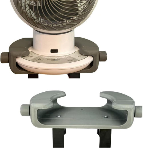 Bed Fan Holder, Suitable for Bunk Beds and Dorms, Compatible with 8.27-Inch Diameter, Tool-Free Clip-On Design (Gray)