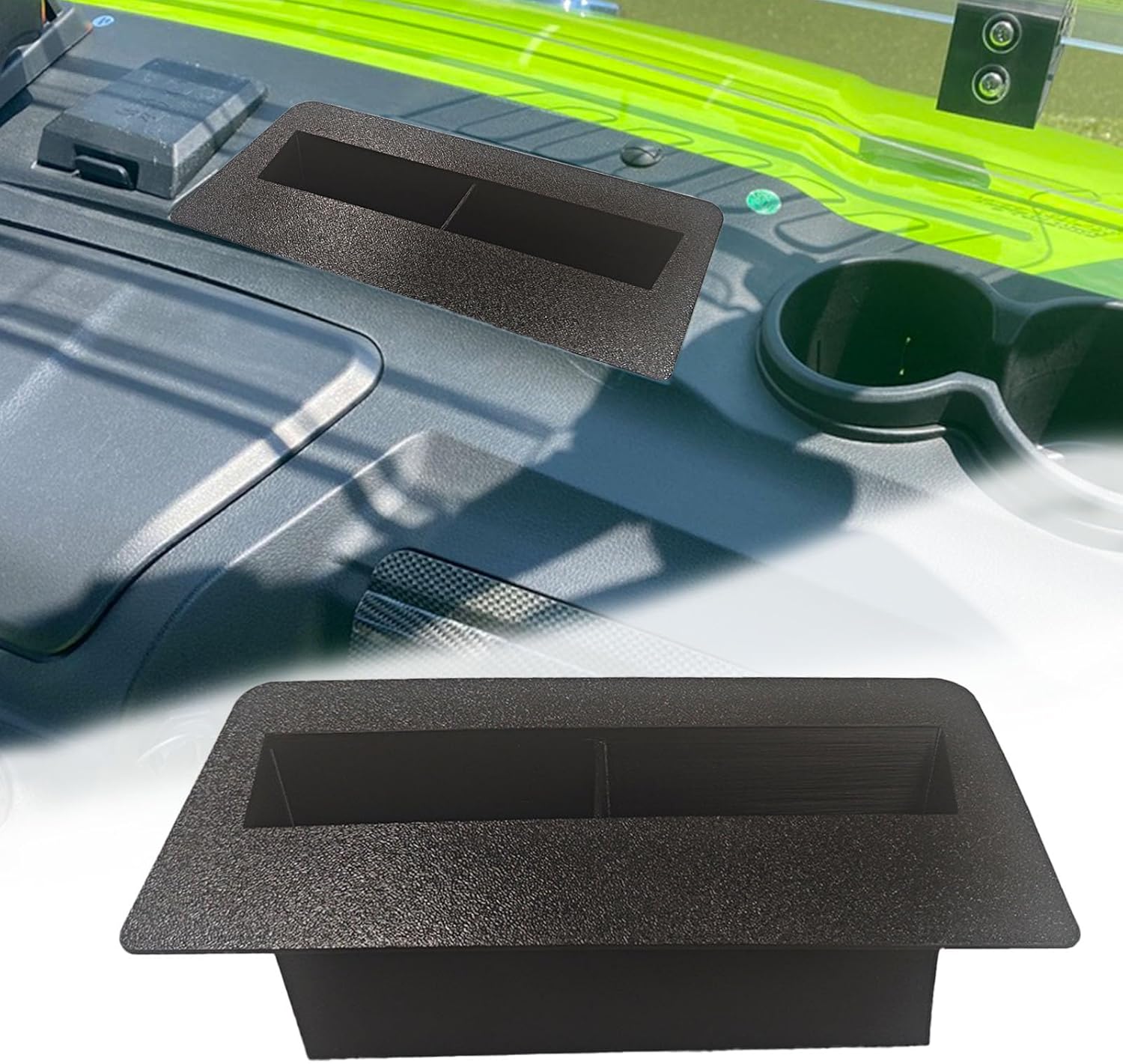 Evolution Golf Cart Console Organizer, Dual Storage Compartment for Phone and Wallet, Compatible with for Evolution D5 Maverick and for Ranger Models, Black