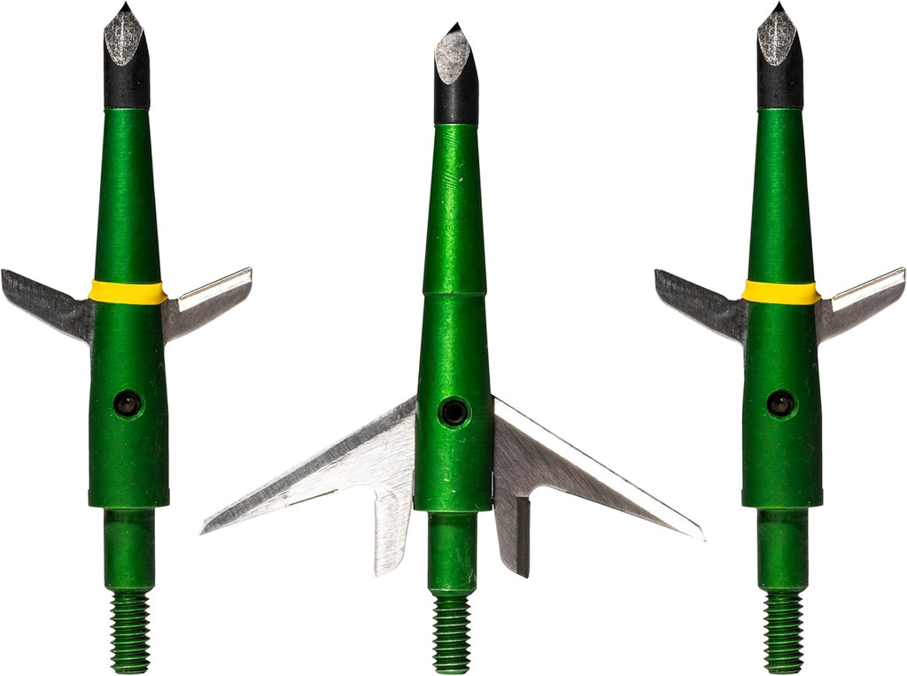Swhacker SWH00207 #207 2 Inch Cut Broadheads Set of 3-100 Grain, Green, 2"