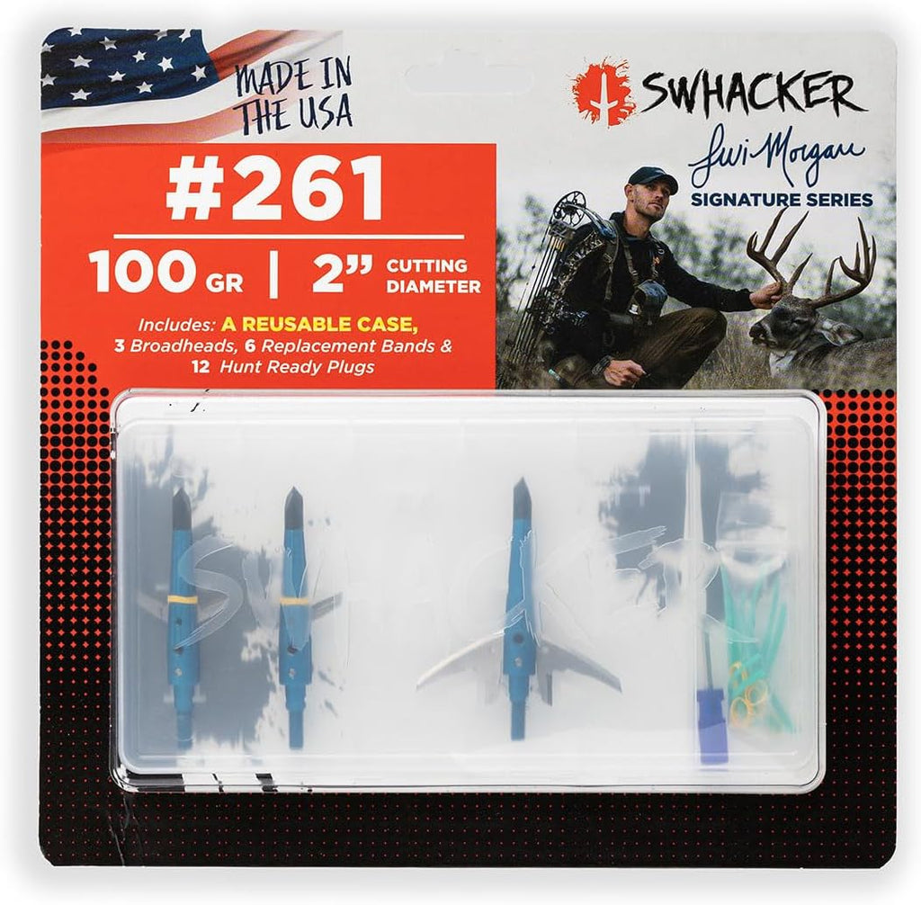 Swhacker Levi Morgan Series 2-Blade Broadhead 2" 100 Grain Pack of 3